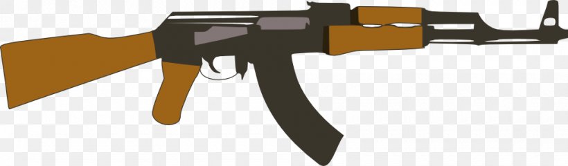 AK-47 Silhouette Firearm Clip Art, PNG, 1000x293px, Watercolor, Cartoon, Flower, Frame, Heart Download Free
