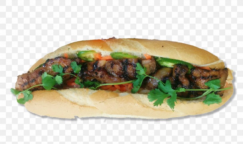 Bánh Mì Submarine Sandwich Cốm Satay Vietnamese Cuisine, PNG, 2700x1608px, Submarine Sandwich, American Food, Beef Noodle Soup, Cheesesteak, Chicken As Food Download Free