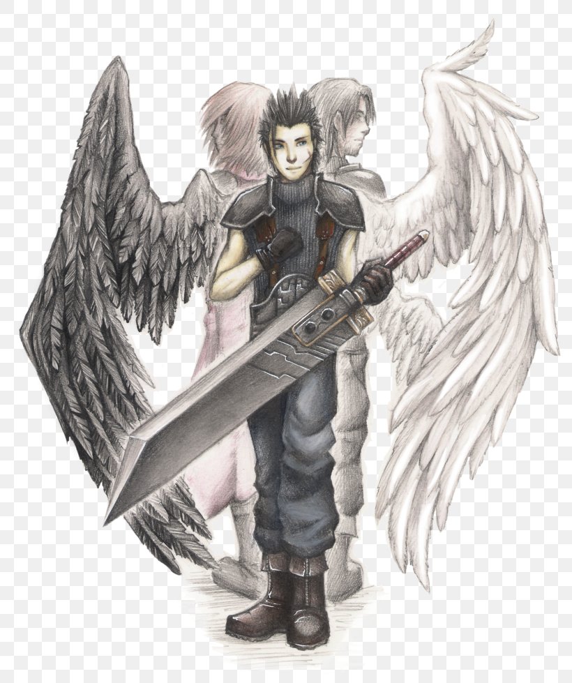 Crisis Core: Final Fantasy VII Sephiroth Cloud Strife Aerith Gainsborough, PNG, 815x979px, Watercolor, Cartoon, Flower, Frame, Heart Download Free