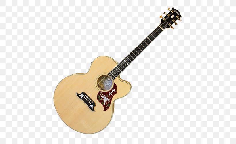 Gibson J-200 Epiphone Acoustic Guitar Musical Instruments, PNG, 500x500px, Watercolor, Cartoon, Flower, Frame, Heart Download Free