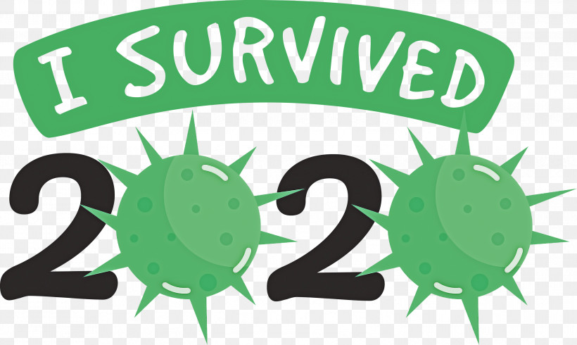 I Survived I Survived 2020 Year, PNG, 2999x1793px, I Survived, Green, Leaf, Line, Logo Download Free
