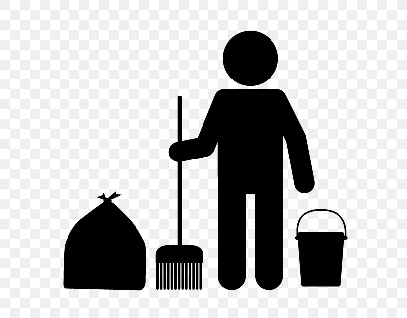 Janitor Cleaner Table Clip Art, PNG, 640x640px, Janitor, Black, Black And White, Building, Cleaner Download Free