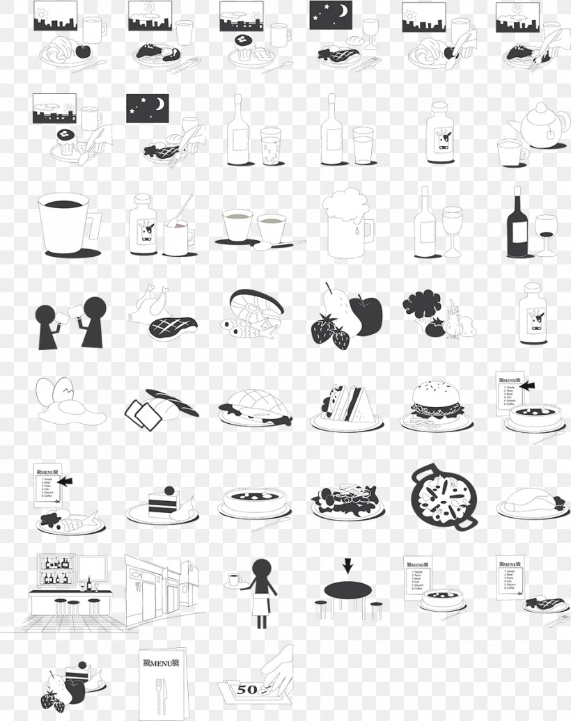 Food Eating Nutrition Education Restaurant, PNG, 960x1213px, Food, Black And White, Diet, Dish, Drawing Download Free