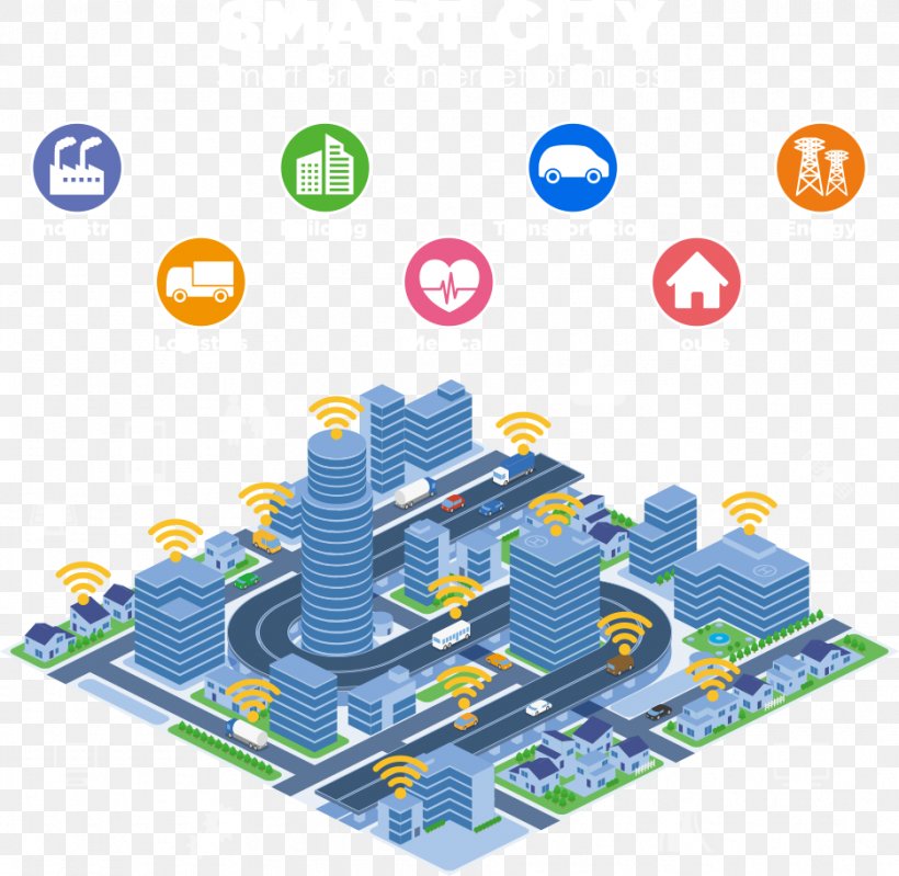 Smart City Smart Grid Internet Of Things Illustration, PNG, 935x912px, Smart City, Area, Building, Concept, Diagram Download Free