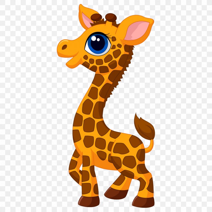 Giraffe Cartoon Drawing Clip Art, PNG, 1000x1000px, Giraffe, Cartoon, Cuteness, Drawing, Fauna Download Free