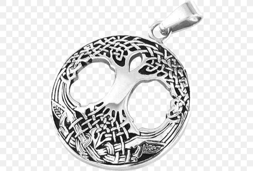 Locket Charms & Pendants Tree Of Life Jewellery Iron Age, PNG, 555x555px, Locket, Black And White, Body Jewelry, Celtic Knot, Celtic Sacred Trees Download Free