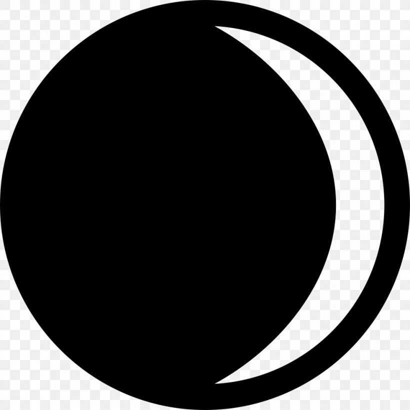 Crescent Circle Point White Black M, PNG, 980x980px, Crescent, Black, Black And White, Black M, Monochrome Download Free