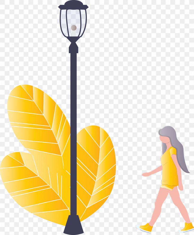 Street Light Girl, PNG, 2474x3000px, Street Light, Girl, Leaf, Plant, Yellow Download Free