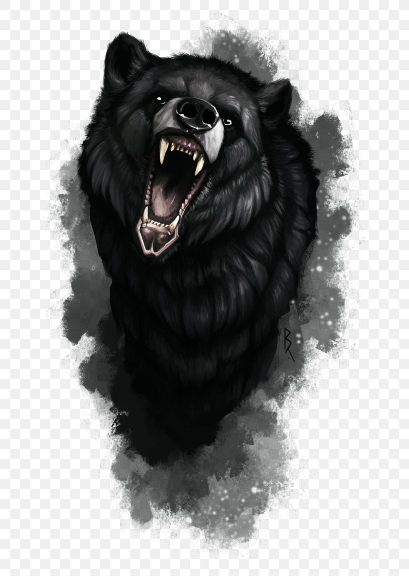 Нарисованный медведь злой