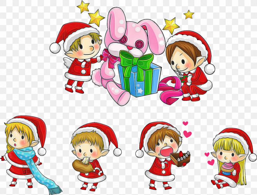 Cartoon Christmas Happy Sticker Christmas Eve, PNG, 1000x760px, Cartoon, Christmas, Christmas Eve, Happy, Sticker Download Free