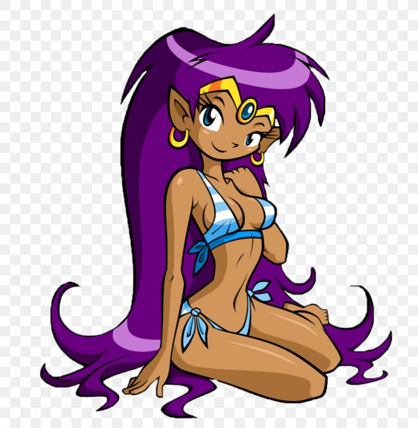 Shantae: Risky's Revenge Shantae And The Pirate's Curse Shantae: Half-Genie Hero Swimsuit Video Game, PNG, 883x905px, Watercolor, Cartoon, Flower, Frame, Heart Download Free