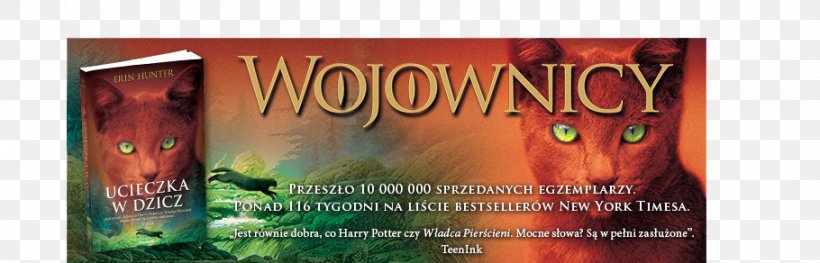 Into The Wild Warriors Erin Hunter Cat Book, PNG, 910x292px, Into The Wild, Advertising, Banner, Book, Brand Download Free