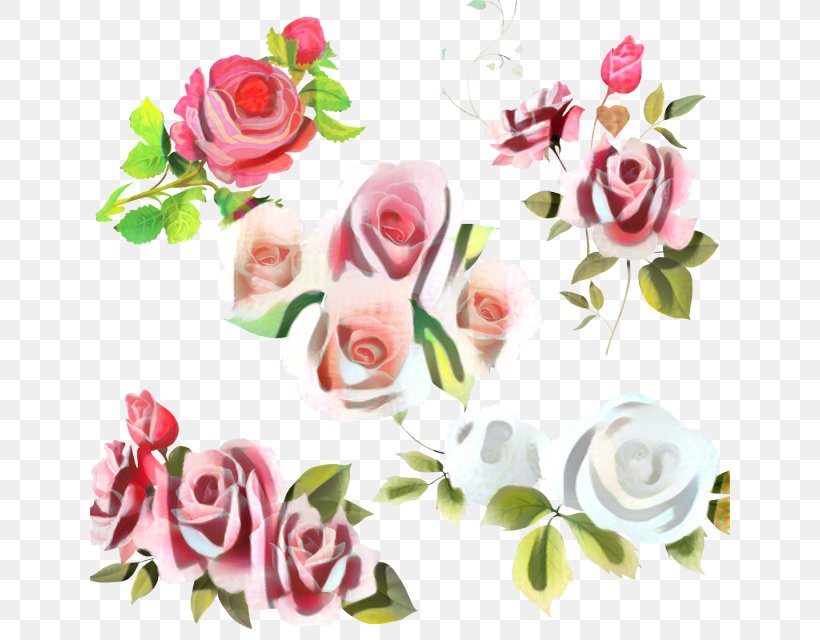 Pink Flower Cartoon, PNG, 640x640px, Garden Roses, Artificial Flower, Cabbage Rose, Cut Flowers, Family Download Free