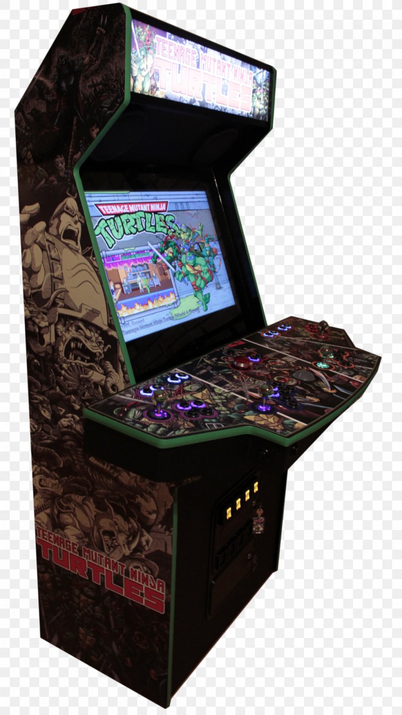 Teenage Mutant Ninja Turtles: Turtles In Time Arcade Game Arcade Cabinet Amusement Arcade, PNG, 1000x1777px, Teenage Mutant Ninja Turtles, Amusement Arcade, Arcade Cabinet, Arcade Game, Ceiling Download Free