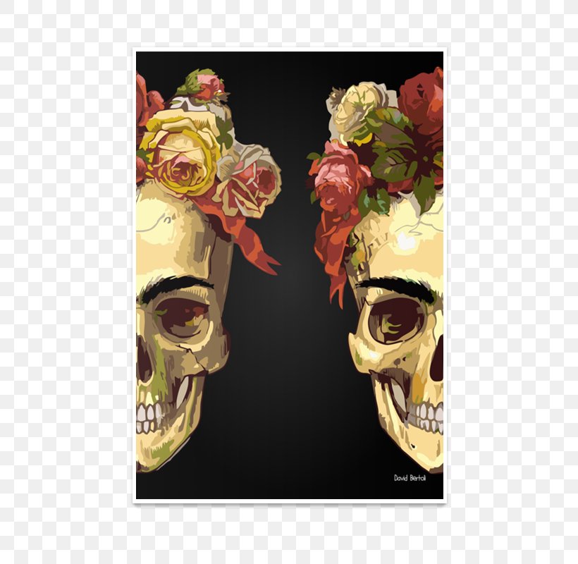 Skull Art Poster Printing Bone, PNG, 800x800px, Skull, Art, Bone, Female, Frida Kahlo Download Free