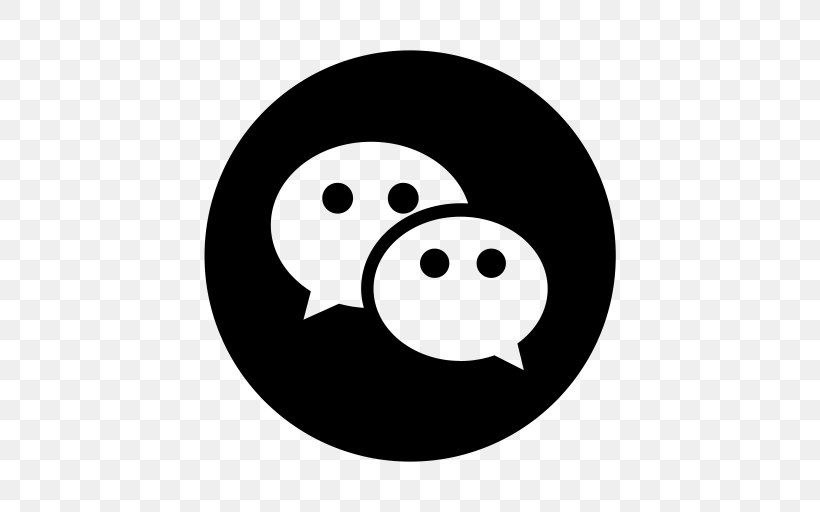 Social Media WeChat, PNG, 512x512px, Social Media, Black, Black And White, Fictional Character, Happiness Download Free