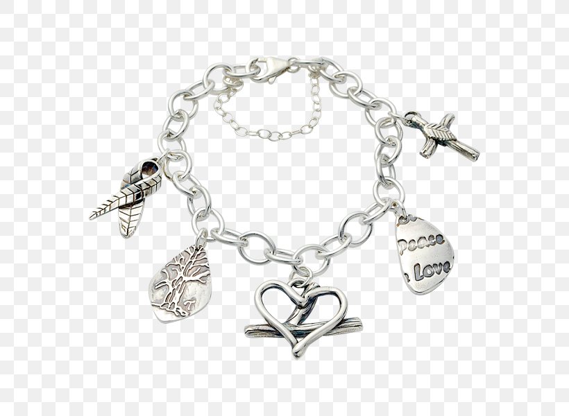 Charm Bracelet Jewellery Silver Necklace, PNG, 600x600px, Bracelet, Ankle, Anklet, Body Jewelry, Chain Download Free