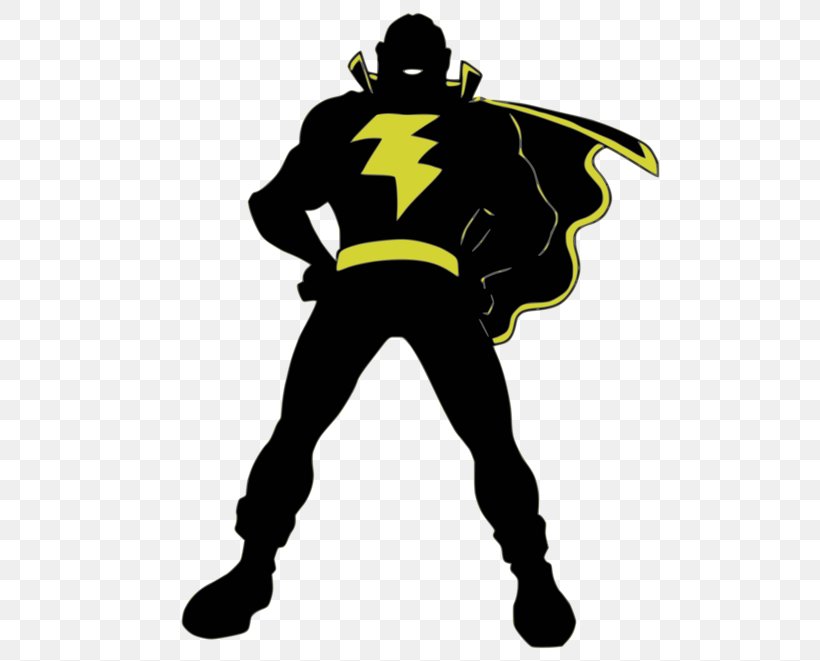 Clip Art Superhero Silhouette, PNG, 600x661px, Superhero, Fictional Character, Joint, Silhouette, Yellow Download Free