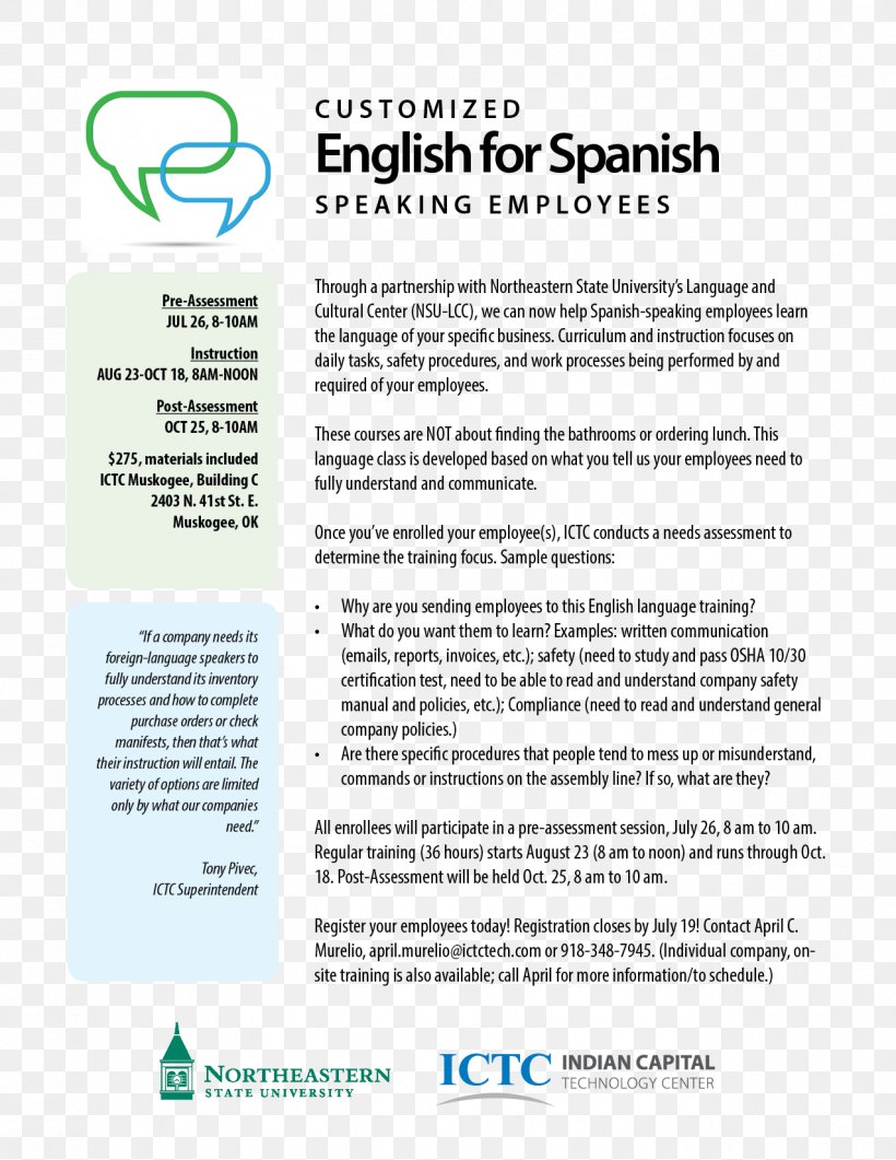Indian Capital Technology Center English Spanish Information Language, PNG, 1275x1651px, English, Area, Brand, Brochure, Document Download Free