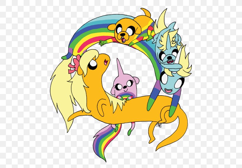 Rainbow Cartoon Fan Art Clip Art, PNG, 500x572px, Rainbow, Adventure Time, Animal Figure, Area, Art Download Free