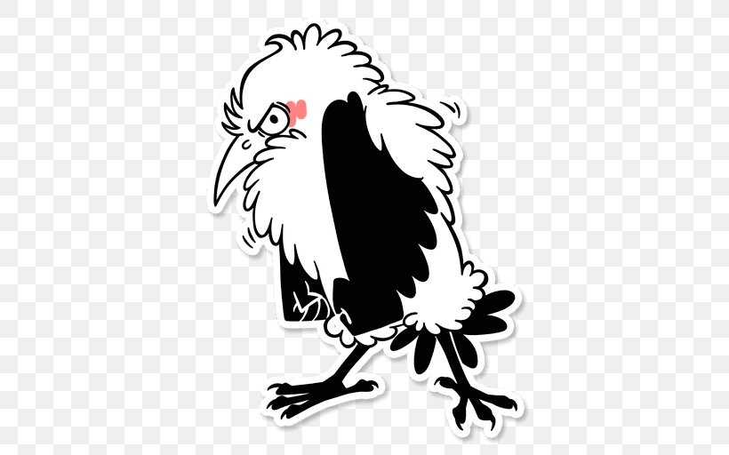 Telegram Owl Sticker Rooster Bird, PNG, 512x512px, Telegram, Beak, Bird, Bird Of Prey, Black And White Download Free