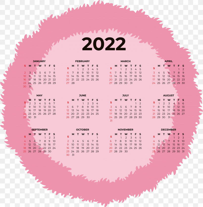 2022 Calendar 2022 Printable Yearly Calendar Printable 2022 Calendar, PNG, 2943x3000px, Calendar System, Calendar, Calendar Year, Holiday, Monday Download Free