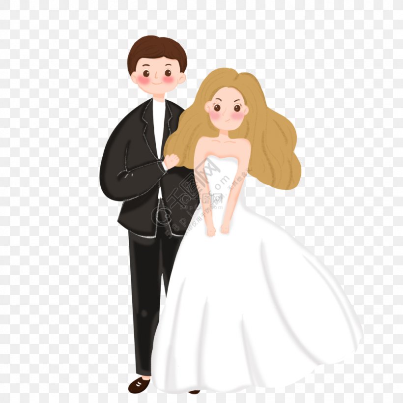 Bride And Groom Cartoon, PNG, 1024x1024px, Wedding, Bride, Bridegroom, Cartoon, Drawing Download Free