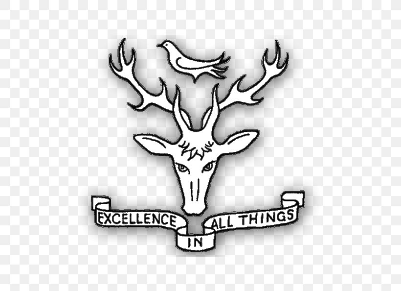 Reindeer Antler Noel-Baker School Logo Font, PNG, 594x594px, Reindeer, Antler, Black And White, Brand, Deer Download Free