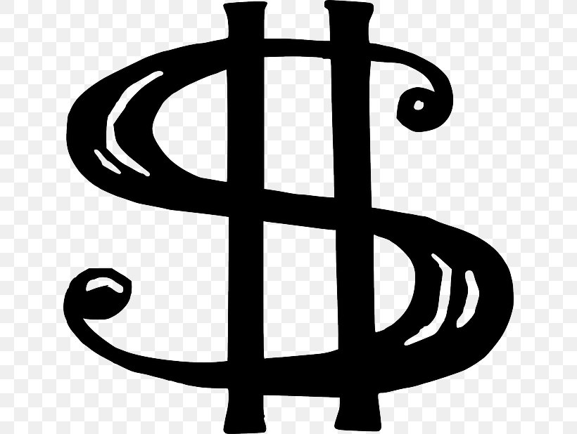 Clip Art Openclipart Dollar Sign United States Dollar Money, PNG, 640x618px, Dollar Sign, Black And White, Budget, Currency Symbol, Dollar Download Free