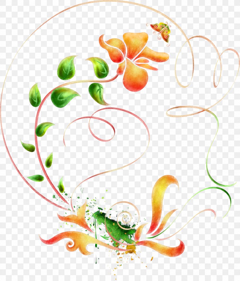 Floral Design Pattern, PNG, 1409x1650px, Floral Design, Branch, Clip Art, Color, Digital Image Download Free