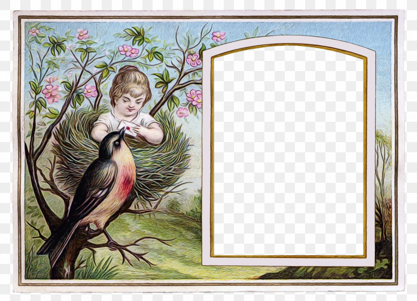 Picture Frame, PNG, 1920x1390px, Watercolor, Biology, Birds, Flora, Flower Download Free