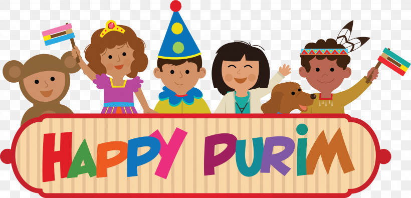 Purim Jewish Holiday, PNG, 2999x1446px, Purim, Birthday, Cartoon, Child, Friendship Download Free