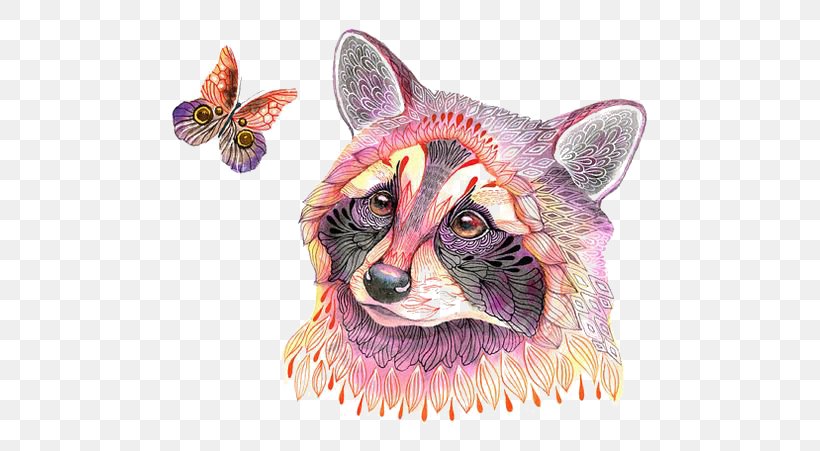 Raccoon Paper Watercolor Painting Art Illustration, PNG, 564x451px, Raccoon, Art, Artist Trading Cards, Carnivoran, Cat Download Free