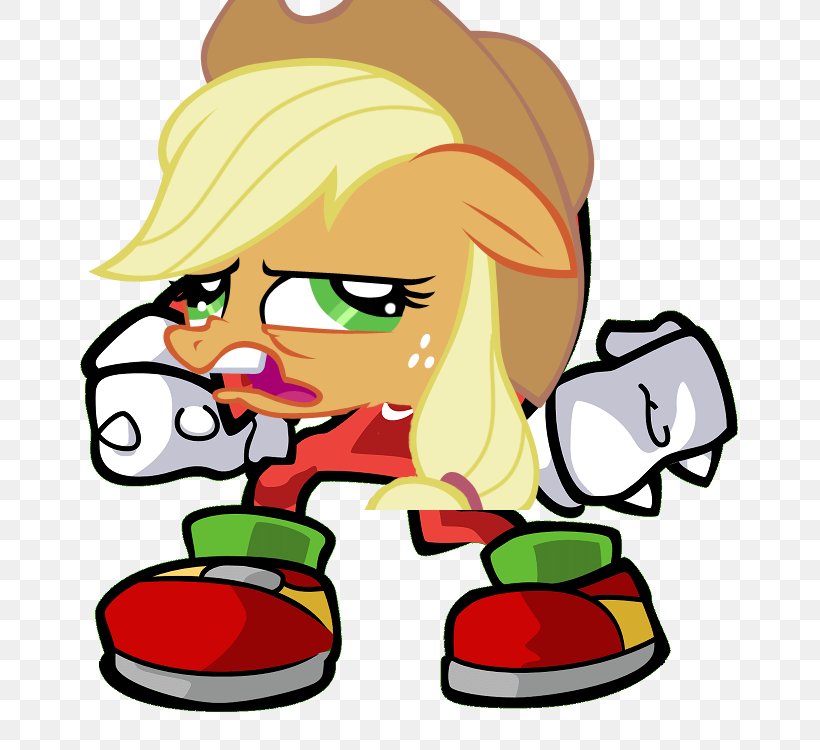 Applejack Knuckles The Echidna, PNG, 750x750px, Applejack, Apple, Art, Artwork, Cartoon Download Free