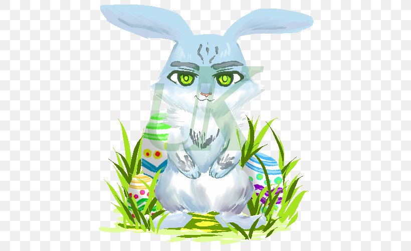 Domestic Rabbit Hare Easter Bunny Whiskers, PNG, 500x500px, Domestic Rabbit, Cartoon, Easter, Easter Bunny, Fictional Character Download Free