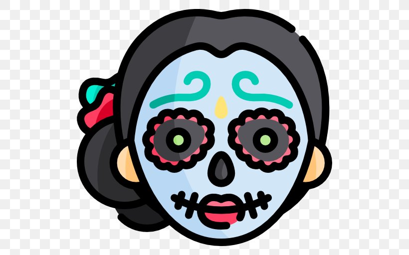 La Calavera Catrina Clip Art, PNG, 512x512px, La Calavera Catrina, Audio, Culture, Eyewear, Face Download Free