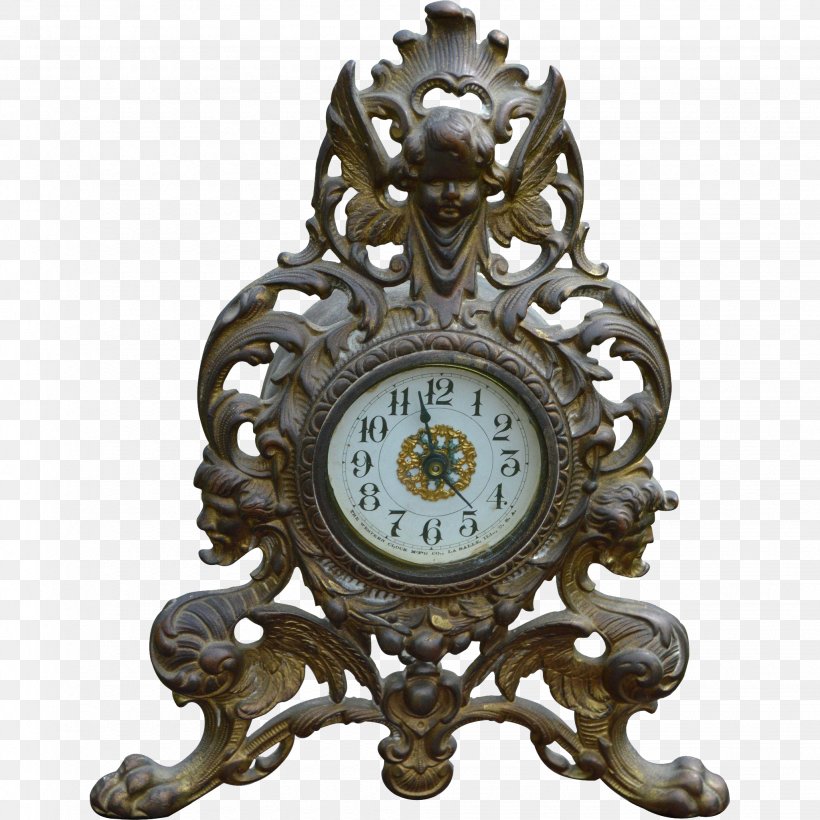 Mantel Clock Metal Antique Wall, PNG, 2045x2045px, Clock, Antique, Brass, Bronze, Gargoyle Download Free