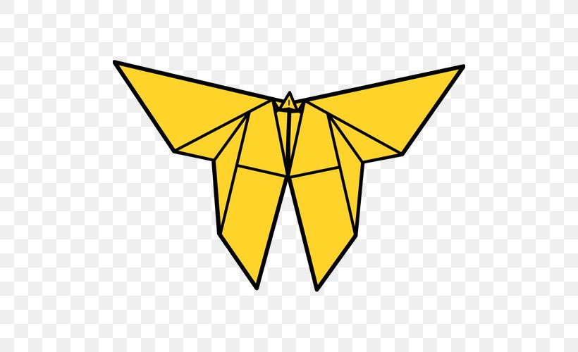 Crane Origami Butterfly Clip Art, PNG, 500x500px, Crane, Area, Black And White, Butterfly, Drawing Download Free