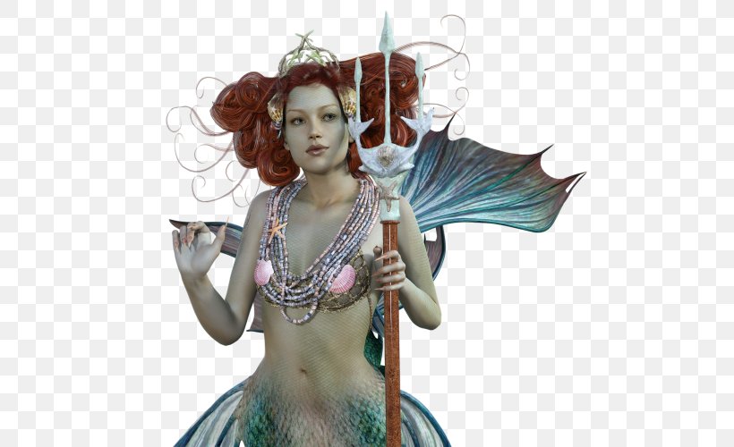 Mermaid Siren Sprite Neck, PNG, 500x500px, Mermaid, Fictional Character, Figurine, Legend, Legendary Creature Download Free