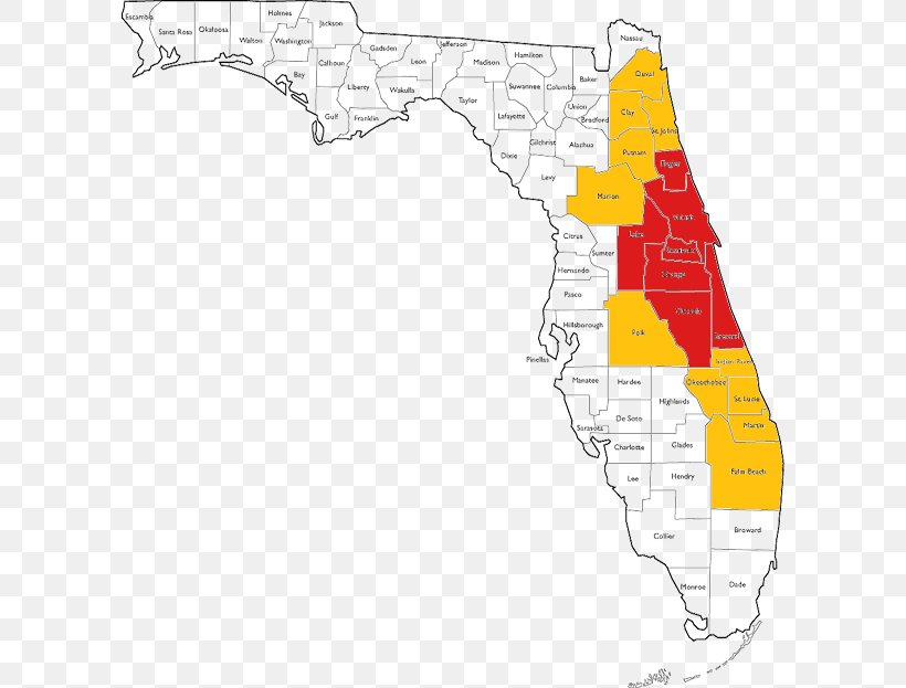 Flagler County, Florida Indian River County, Florida Osceola County, Florida Daytona Beach Map, PNG, 600x623px, Flagler County Florida, Area, Brevard County, Central Florida, County Download Free