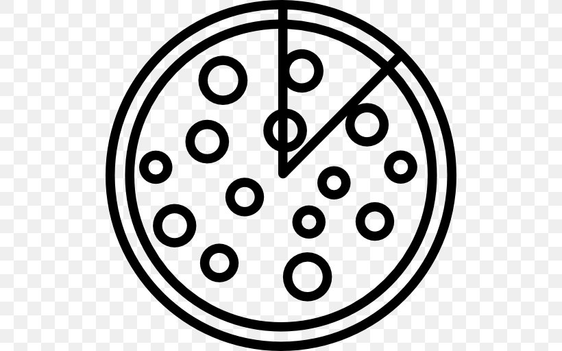 Pizza Italian Cuisine Fast Food Salami European Cuisine, PNG, 512x512px, Pizza, Area, Auto Part, Bicycle Wheel, Black And White Download Free