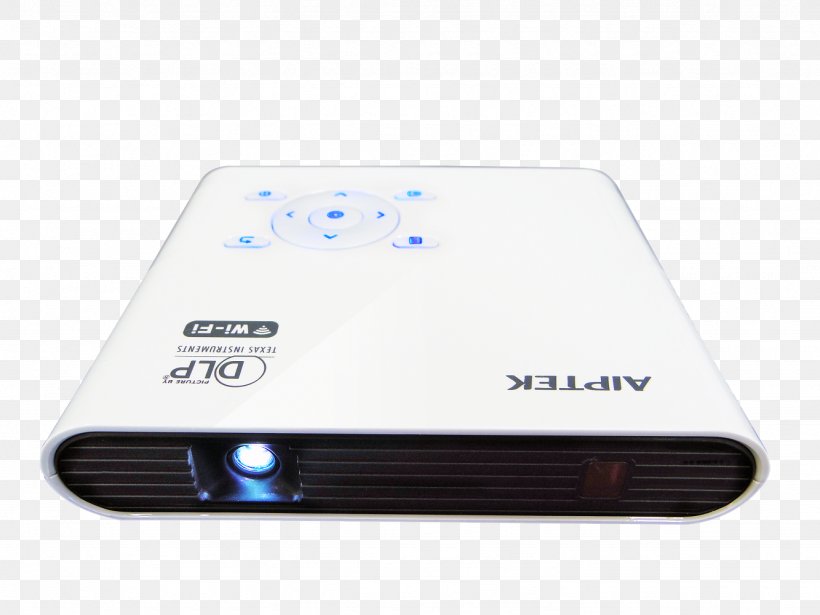 Multimedia Projectors Digital Light Processing Handheld Projector Aiptek AN100 100-Lumen FWVGA DLP Pico Projector With Wi-Fi, PNG, 1333x1000px, Multimedia Projectors, Aiptek Inc, Android, Brightness, Digital Light Processing Download Free