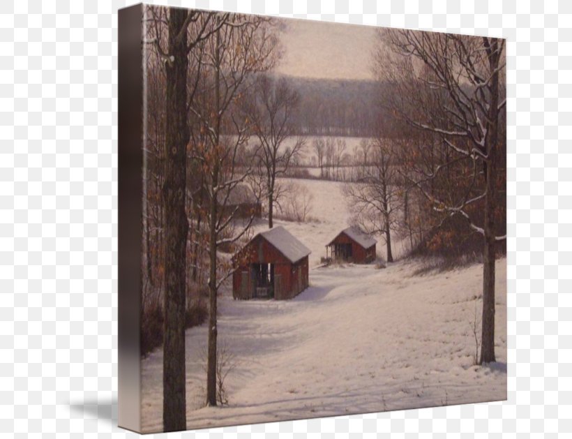 Painting Picture Frames Wood /m/083vt Winter, PNG, 650x629px, Painting, Barn, Home, House, Landscape Download Free