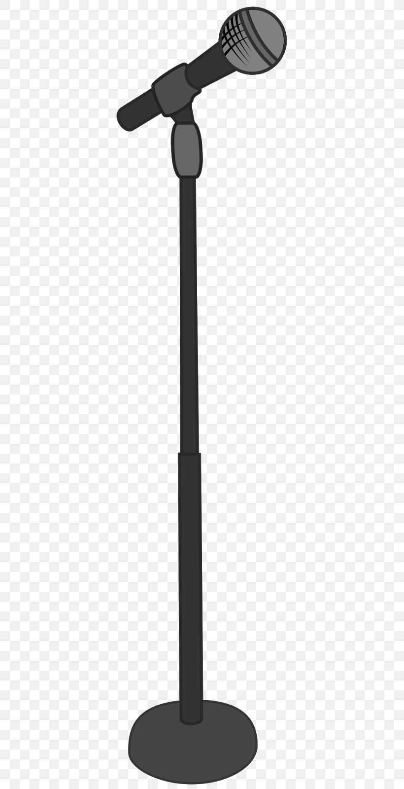 Microphone Stands Drawing Clip Art, PNG, 400x1600px, Microphone, Audio, Black And White, Cartoon, Drawing Download Free
