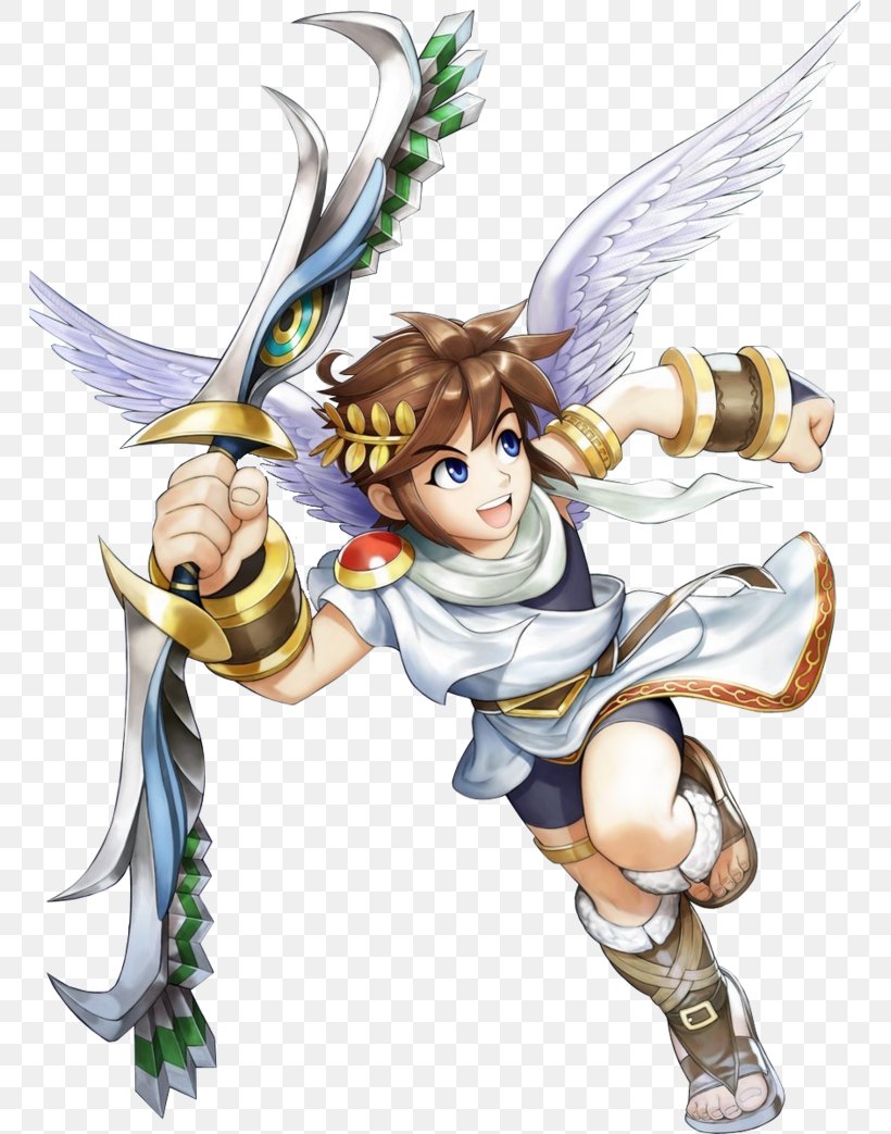 Kid Icarus: Uprising Super Smash Bros. For Nintendo 3DS And Wii U Pit Video Game, PNG, 765x1043px, Watercolor, Cartoon, Flower, Frame, Heart Download Free