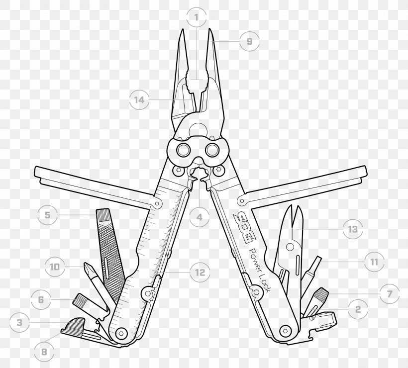 SOG Specialty Knives & Tools, LLC Multi-function Tools & Knives Knife Cutting Tool, PNG, 1821x1644px, Sog Specialty Knives Tools Llc, Artwork, Black And White, Corkscrew, Cutting Tool Download Free