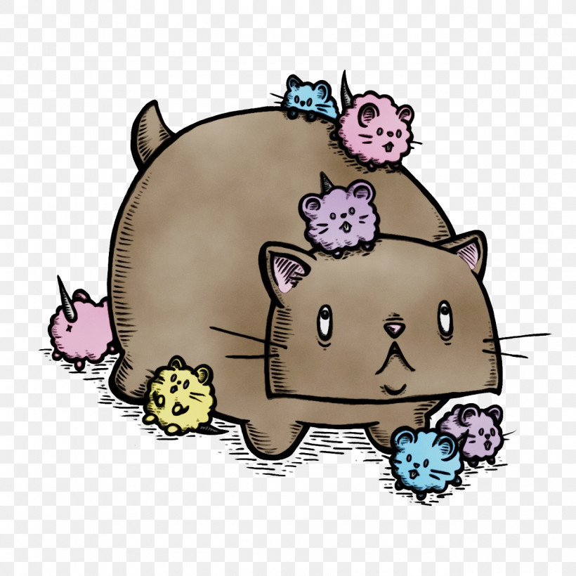 Cat Muroids Whiskers Snout Cartoon, PNG, 1280x1280px, Watercolor, Biology, Cartoon, Cat, Mad Catz Rat M Download Free