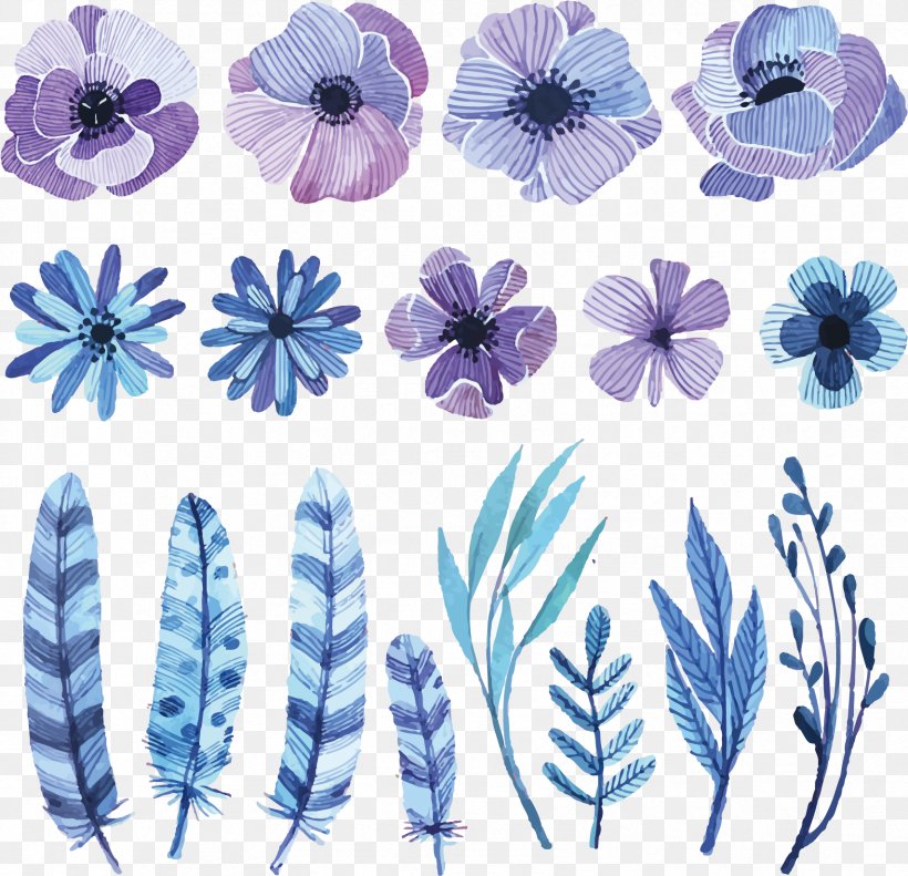 Flower Watercolor Painting Drawing Sketch, PNG, 1708x1648px, Watercolour Flowers, Art, Blue, Cobalt Blue, Cut Flowers Download Free