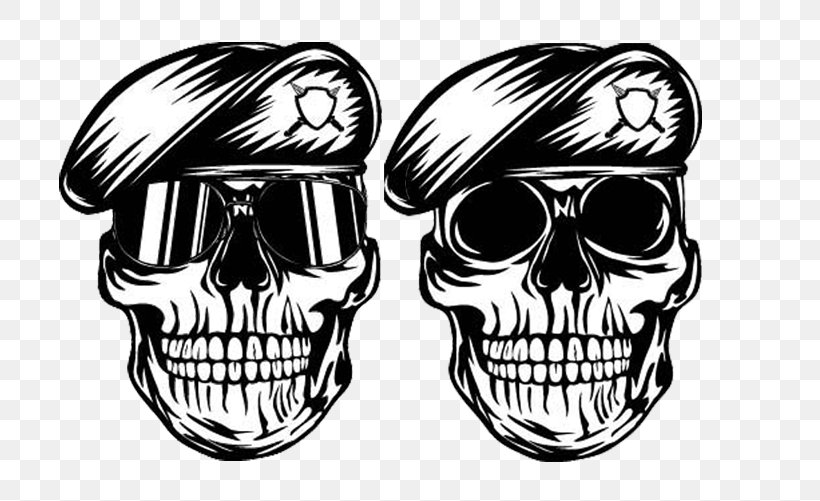 Skull Beret Stock Photography Royalty-free, PNG, 798x501px, Skull, Beret, Black And White, Bone, Fotosearch Download Free