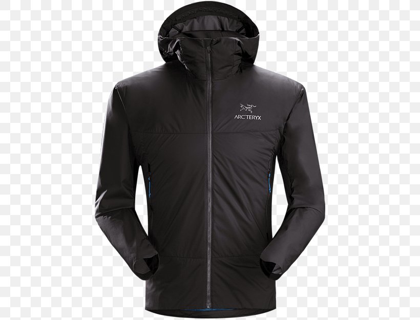 Hoodie Arc'teryx Jacket Clothing The North Face, PNG, 450x625px, Hoodie, Black, Clothing, Coat, Dress Download Free